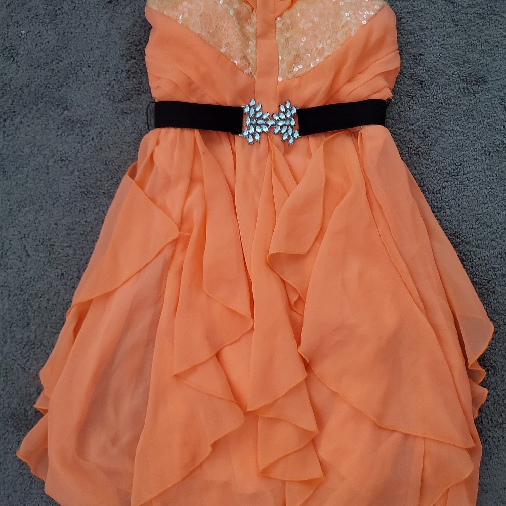 Orange sequence dress